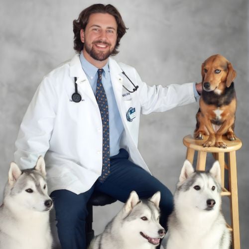 Dr. Daniel Doran and his dogs
