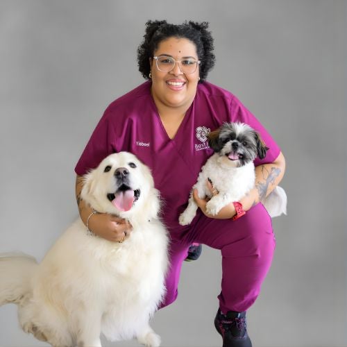 Yisbeel and her two dogs